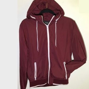 Burgundy windbreaker